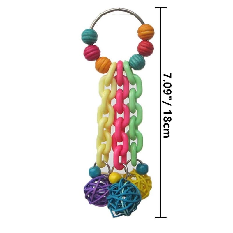 Litewoo Bird Rattan Balls Chew Toy Parrot Trim Beak for Parakeet Cockatiel Lovebird Budgie Finch Conure Canary Quaker Cage Accessories